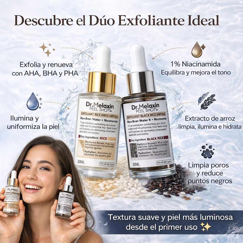 Dúo de serums exfoliantes e iluminadores